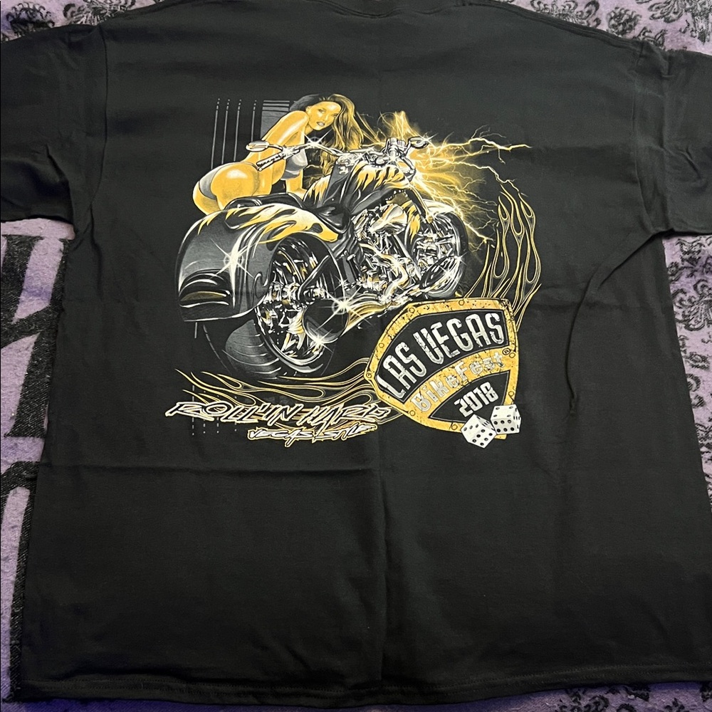 🔥Rollin Hard Las Vegas Bike Fest 2018 Shirt